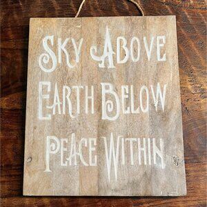 Wooden Sky Above Earth Below Art 12x14